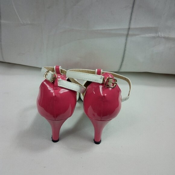 EY Especially Yours Pink & White Patent Heels - Picture 4 of 11